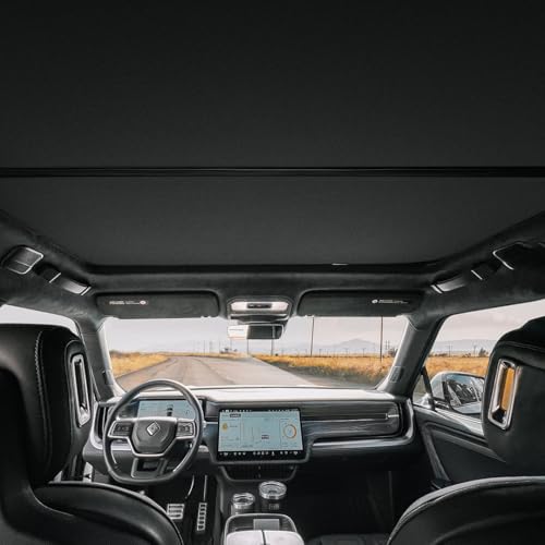 Image of VION R1T Roof Sunshade - Precision Fit, No Sagging, Two Pieces Design, Full Blackout (for Rivian R1T)