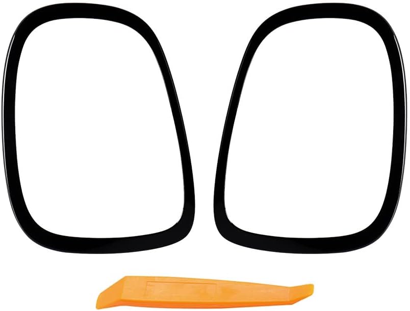 Astra Depot Pair Glossy Black Tail Light Trim Ring Bezel + Removal Tool Compatible for 2014-2023 BMW Mini Cooper F55 F56 F57 MC2812101 MC2813101