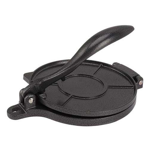 Cast Iron Tortilla Press, Roti Maker Quesadilla Flour Tool Make Indian Style Tortillas Homemade Mexican Set Scraper Rolling Pin Aluminum Rotis Press Frizz Tortilla Folder (20cm)