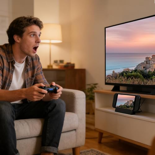Station d'accueil pour console de jeu avec charge rapide sécurisée