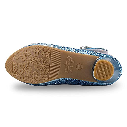 Girls Princess Shoes Sequins Sweet Bows High Heels Wedding Party Dress Shoes Dance Bright Diamond Cosplay Christmas Festival Shoes Pink Blue Purple Gold Silver - Image 5