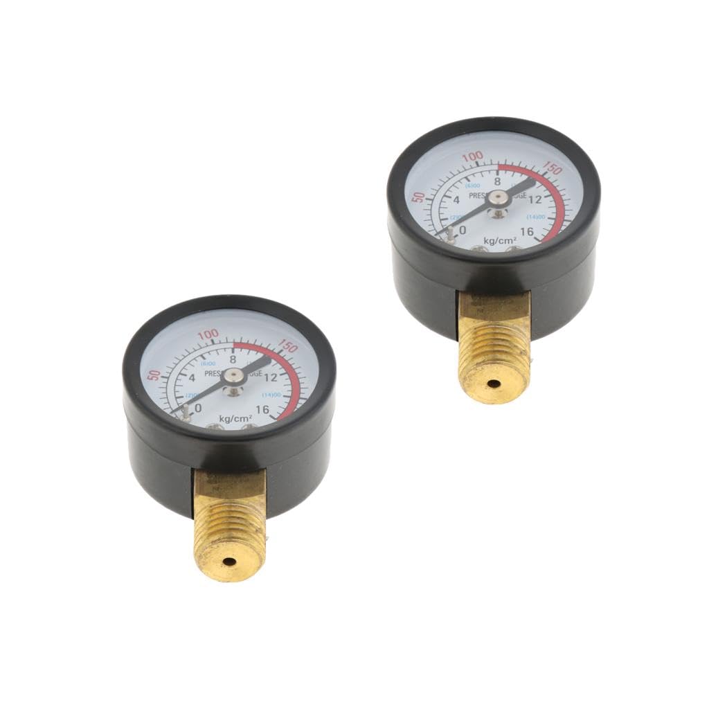 2xWater Oil Hydraulic Air Pressure Gauge Universal Gauge-picture-10
