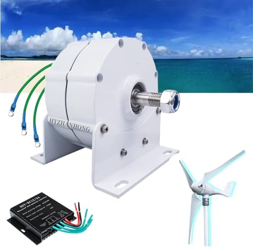 3000W Low RPM 600R/Min Vertical Permanent Magnet AC Generator Alternator with Controller for Quiet Home Backup Power (12V-220V)