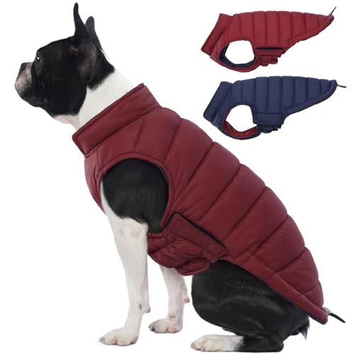 Image of Lelepet Reversible Dog Coat Windproof Dog Jacket Lightweight Puffer Vest