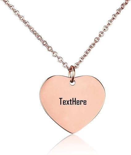 Collar personalizado con nombre de corazón Collares personalizables para mujer, joyería moderna y delicada que no se deslustra