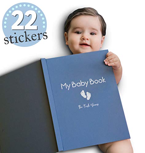 Image of Baby Memory Book Boy Modern Journal Keepsake Scrapbook for First 5 Years