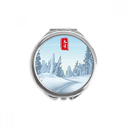Miroir solaire ronde maquillage de poche portable pour éviter les imperfections de teint