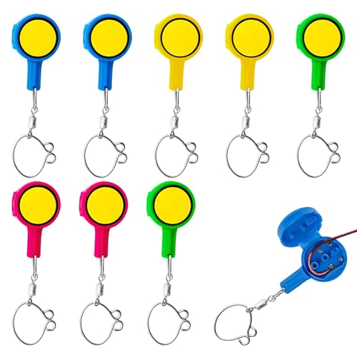 Fishing Hook Tying Tool,8 Pcs Fishing Knot Tying Tool,4 Color Fishing Hook Tyer Accessories Protect from Fish Hooks for Beginner Anglers Freshwater