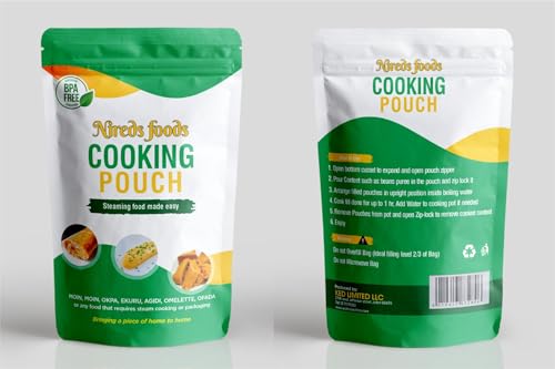 NIREDS FOODS Moi Moi Cooking Pouch (Pack of 100) Great for Moi Moi/Moin Moin (Bean Cake), Okpa, Ekuru, and Ofada