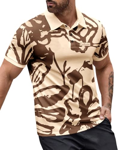 Image of Noble Monk Men's Cotton Regular Fit Polo Neck Printed Half Sleeve T-Shirt