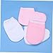 NIYANGLE 4pairs Beauty Gloves and Foot Covers Set Soft Protective Gloves and Foot Covers for Home Use Includes of White Pink Accessories for Skin Care