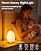 NAWIQI Egg Baby Night Light for Nursery & Breastfeeding – Portable Touch Light with 7 RGB Colors, Stepless Dimming, Rechargeable, BPA-Free Soft Silicone, Compact Lamp for Kids & Newborns