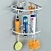 Laimew estanteria baño esquina sin taladro, Lustroso aluminio adhesivo estante ducha con...