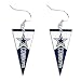 Sports Team Dallas Cowboys Pennant Dangle Charm Earring Set