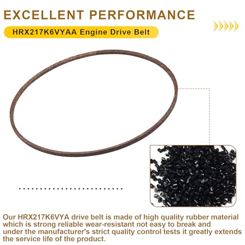 HRX217K6VYAA Engine Drive Belt for Honda Walk Behind Mowers, Mower Belt Compatible with HRX217K6VKA HRX217K6VLA HRX217K6VYA HRX217K6VKAA HRX217K6VLAA, Walk-Behind Lawn Mower Engines Drive V-Belt