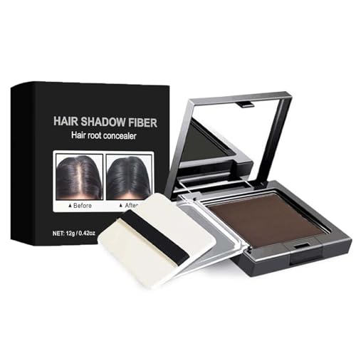 Haaransatz Puder, Dunkelbraun Volumen Puder Haare, Ansatzpuder zum Auffüllen von Dünner Werdendem Haar, Hairline Powder, Haarpuder zum Ansatz Kaschieren, Haarverdichtung, Wasserfestes (Dunkelbraun)