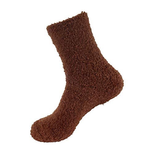 Image of BambooMN Women's Super Soft and Cozy Feather Light Fuzzy Socks - Multiple Color Options - Two Sizes - Value Packs