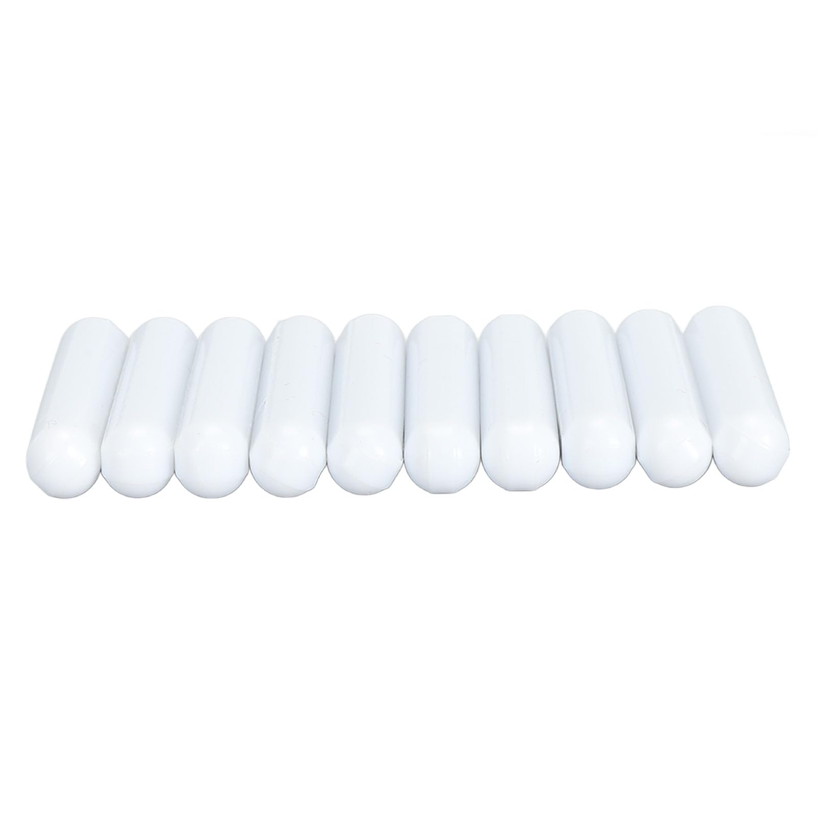 10 Pièces 60x9mm Revêtement PTFE Barre D'agitation Magnétique pour Laboratoire Blanc utilisé avec Agitateur Magnétique, Idéal pour la Recherche Scientifique