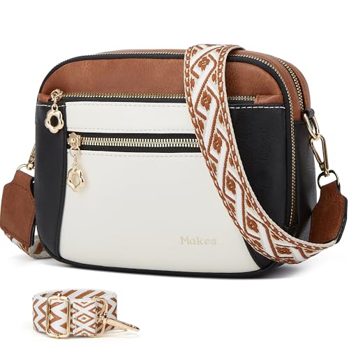 Image of Crossbody Purse for Women Small Crossbody Bags Trendy Vegan Leather with Adjustable Shoulder Straps Gift for Mother Wife Mom