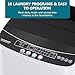 Stopsad 1.9 Cu.Ft Portable Washing Machine, Full-Automatic Electric Laundry Machine with 10 Programs, Compact Clothes Wash and Spin Combo with Stainless Steel Drum, Drain Hose for Apartment, Dorm,Home