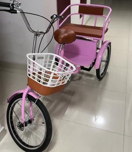 Triciclo de 3 Ruedas con Asiento Grande Rosa miniatura 2