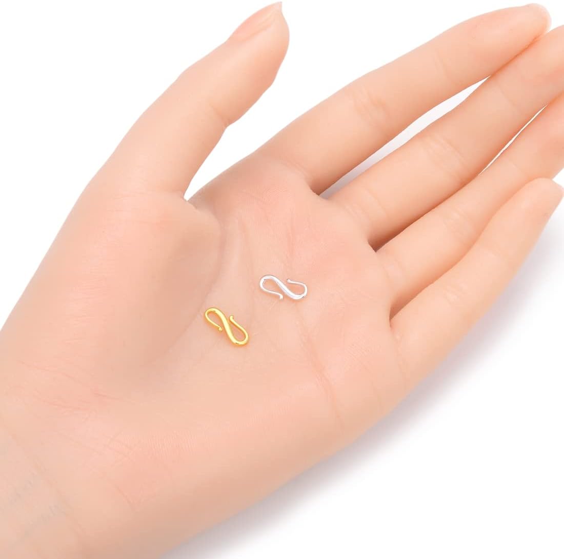 5pcs Adabele Real Gold Plated Sterling Silver S Hooks Clasp 12mm