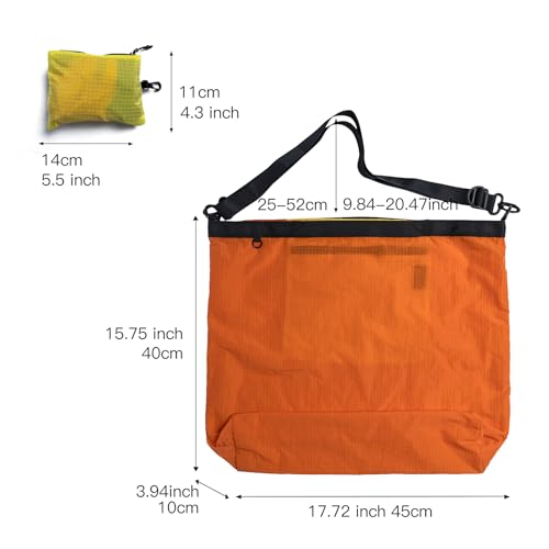 Lightweight Foldable Nylon Crossbody Bag,Stylish Compact Polyester Packable Totes4