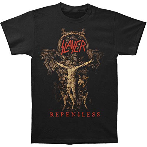T-shirt Slayer de musique metal vetement noir taille S motif squelette