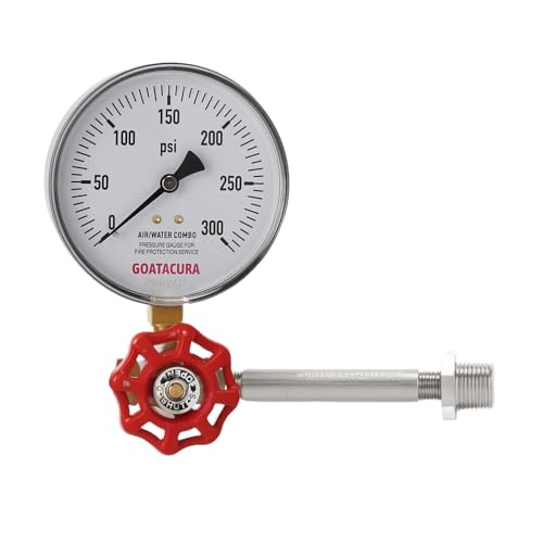 GOATACURA Air/Water Pressure Gauge Kit 0-300psi