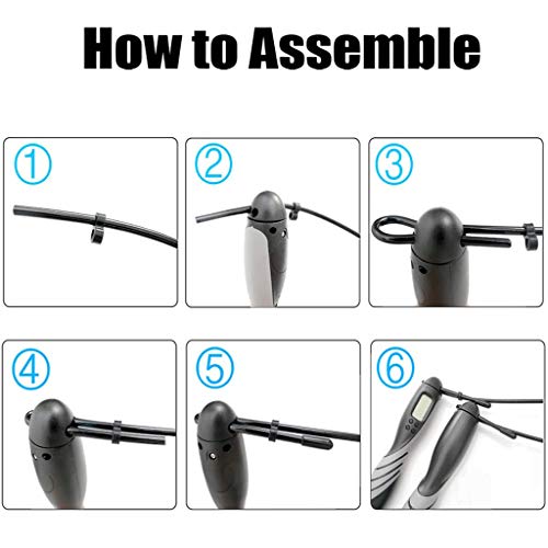 GDJGTA Jump Rope,Adjustable Digital Counting Jump Rope with Ball Bearings for Fitness,Exercise,Workout,Boxing,MMA,Gym