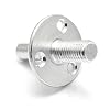 heyous M12x40x2.5mm 3-Hole Tee Nut Carbon Steel T-Nut Mounting Hardware Furniture Fitting Fastener Through Hole Flange Insert Female Thread, Silver Tone