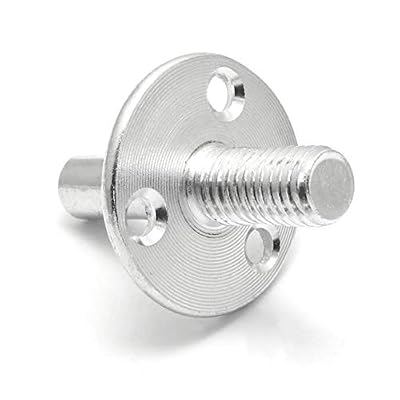 heyous M12x40x2.5mm 3-Hole Tee Nut Carbon Steel T-Nut Mounting Hardware Furniture Fitting Fastener Through Hole Flange Insert Female Thread, Silver Tone