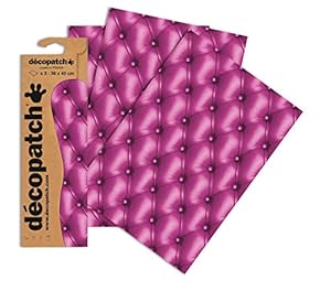 Décopatch C626O Leder-Effekt Papier Violett 3er Pack