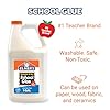 Elmer's White Liquid School Glue, 1 Gallon, Safe, Washable, 1 Count, - #1 Teacher Brand, Bulk Arts & Crafts, Projects, Classroom Supplies, Great for Making Slime #2