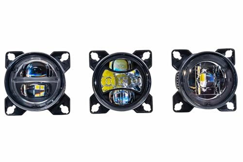Morimoto Lowbeam LED, Single Sealed3 LED Headlight Housing, Universal 90mm DOT Approved Projector, Ultra Bright Upgrade for Custom Cars, Motorcycles, Motorhomes, Buses (1x LF800)