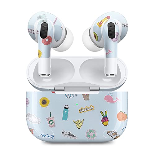 MightySkins Glossy Glitter (2 Pack) Skins Compatible with Apple AirPods Pro 2 - VSCO2 | Protective, Durable High-Gloss Glitter Finish | Easy to Apply, Remove, and Change Styles | Made in The USA