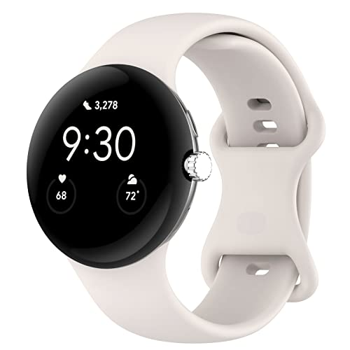 Image of Band Compatible with Google Pixel Watch Soft Silicone Sport Watch Bands Replacement Watch Strap Bracelet for Google Pixel Watch Smartwatch Accessories