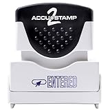 ACCU-STAMP2 Message Stamp with Shutter, 2-Color, ENTERED, 1-5/8