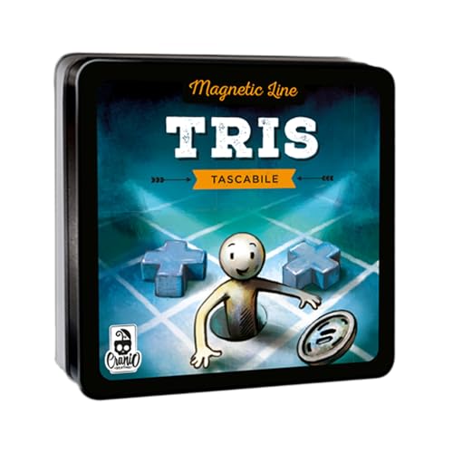 Cranio Creations - Magnetic Line, Tris - Un Grande Classico In Versione Tascabile E Magnetica - 2 Giocatori - 5 Minuti – Gioco per Famiglie e Amici – Età 4+ - Edizione in Lingua Italiana