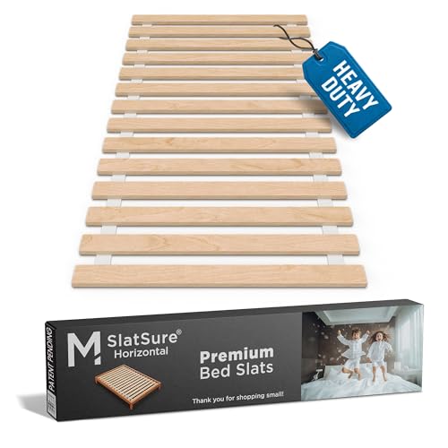 Meliusly Twin Bed Slats 38x75 Heavy Duty 0.6 Inch Thick Replacement Wood Slats for Twin Size Bed Frame Slatted Bed Base with Under 2.5 Inch Spacing Wooden Mattress Support Slats for Platform Bed