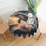Occasion appropriée : cette nappe ronde est idéale pour une utilisation décorative ou fonctionnelle (café, dîner, brunch, buffet, pique-nique, mariage, fête, etc.). Convient à tous les intérieurs et extérieurs, ainsi que pour toutes les tables rondes (table d'appoint, table à manger, table de ferme, etc.).