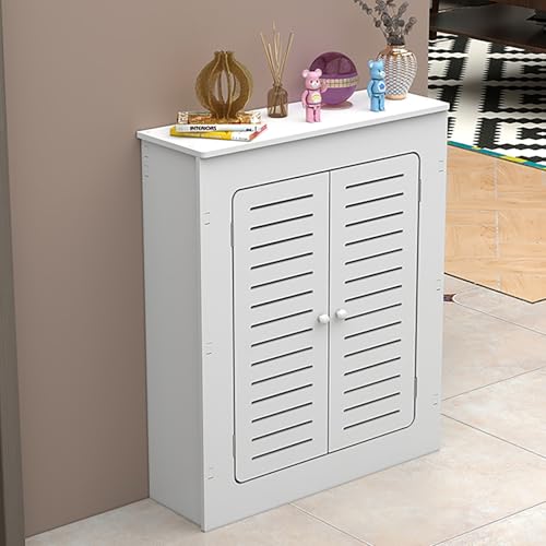Genérico Cubierta de radiador Moderna, gabinete de Cubierta de Calentador Blanco, Estante de radiador, Cubiertas de radiador, Soporte de exhibición de Cubierta de radiador de Madera, Maceta con 2 PUE