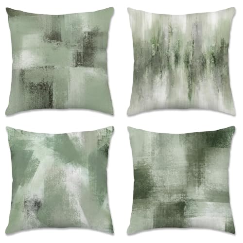 Hexagram Throw Pillow Covers 18x18 Sage Green Decor Throw Pillows Outdoor