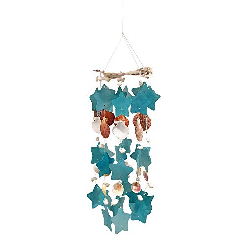 Carillon di Vento Conchiglia Blu 55 cm