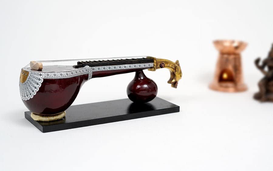 Indic Inspirations Saraswati Veena | Wooden Miniature-picture-27