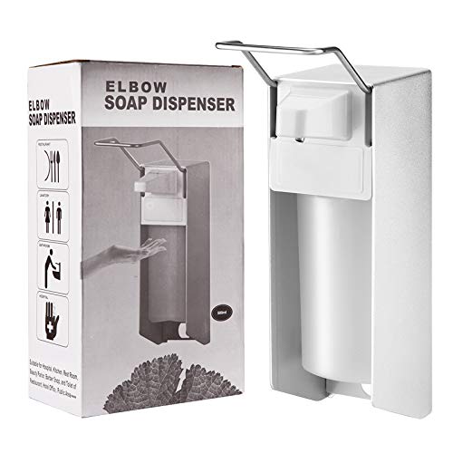 Preisvergleich Produktbild OurLeeme Desinfektionsspender, Seifenspender Wandhalterung 500 ml Aluminium Eurospender Elbow Pressure manuell Handwaschspender für Küche Bad