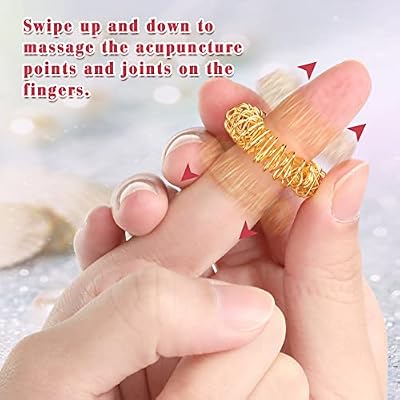 Nuogo 300 Pcs Acupressure Rings Spiky Sensory Finger Rings for Fingers Stress Relief Fidget Sensory Toys for Teens Adults Stress Reliever Massage