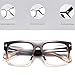 Allt Unisex Oversized Square Optical Eyewear Non-prescription Eyeglasses Flat Top Clear Lens Glasses Frames (Brown Gradient), Large