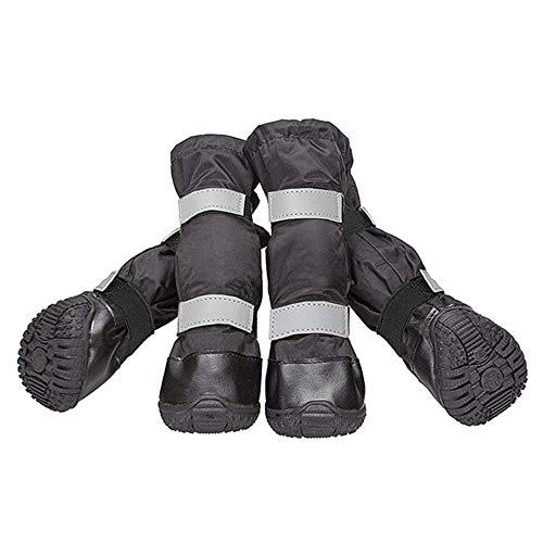 Bottes pour chiens contre le gel et les blessures Chaussures d'hiver durables en caoutchouc