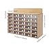 DUTTIETY 30 Slots Cell Phone Storage Box Clear Acrylic&Wood Wall-Mounted Cell Phone Lockers Storage Cabinet Bin with Door Locks and Keys for Classroom School Students Office Factory Employees